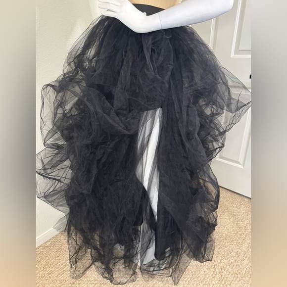 WDPL WOMENS SOLID BLACK COLORED LONG SKIRT SIZE 5XL. B1 - Picture 1 of 11